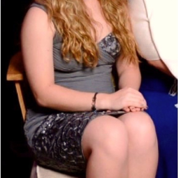 Suewong Nocturne Gray Cocktail Dress (Size 4) - Picture 1 of 5